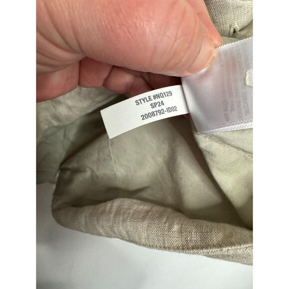 Madewell Size 16 Linen Vest Natural Undyed Single Breasted Button Up V-neck - Picture 10 of 13